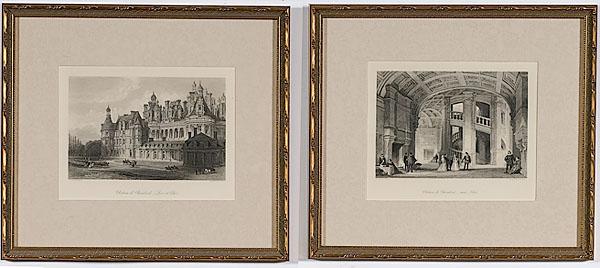 Appraisal: CHATEAU DE CHAMBORD ENGRAVINGS BY T ALLOM AND J TINGLE