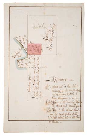 Appraisal: GOULD JAY Plat map by Jay Gould Manuscript map x