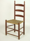 Appraisal: SIDE CHAIR - th C red painted hardwood three slat