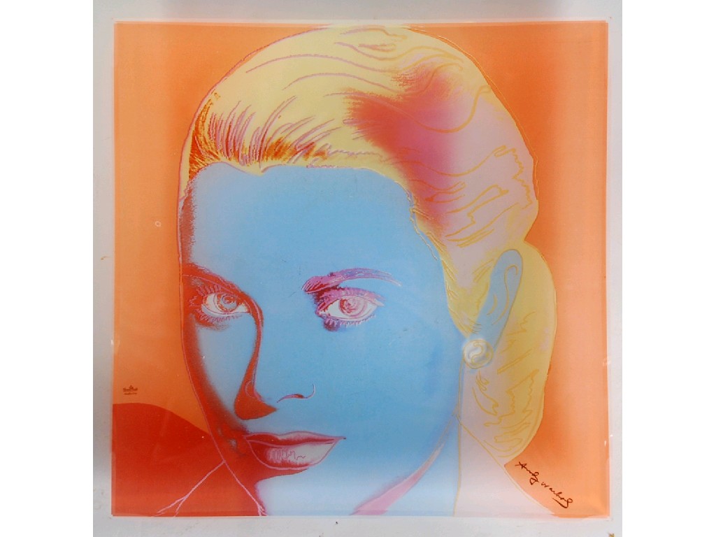 Appraisal: ROSENTHAL STUDIO LINE 'CELEBRITIES' SQUARE GLASS DISH designed by Andy