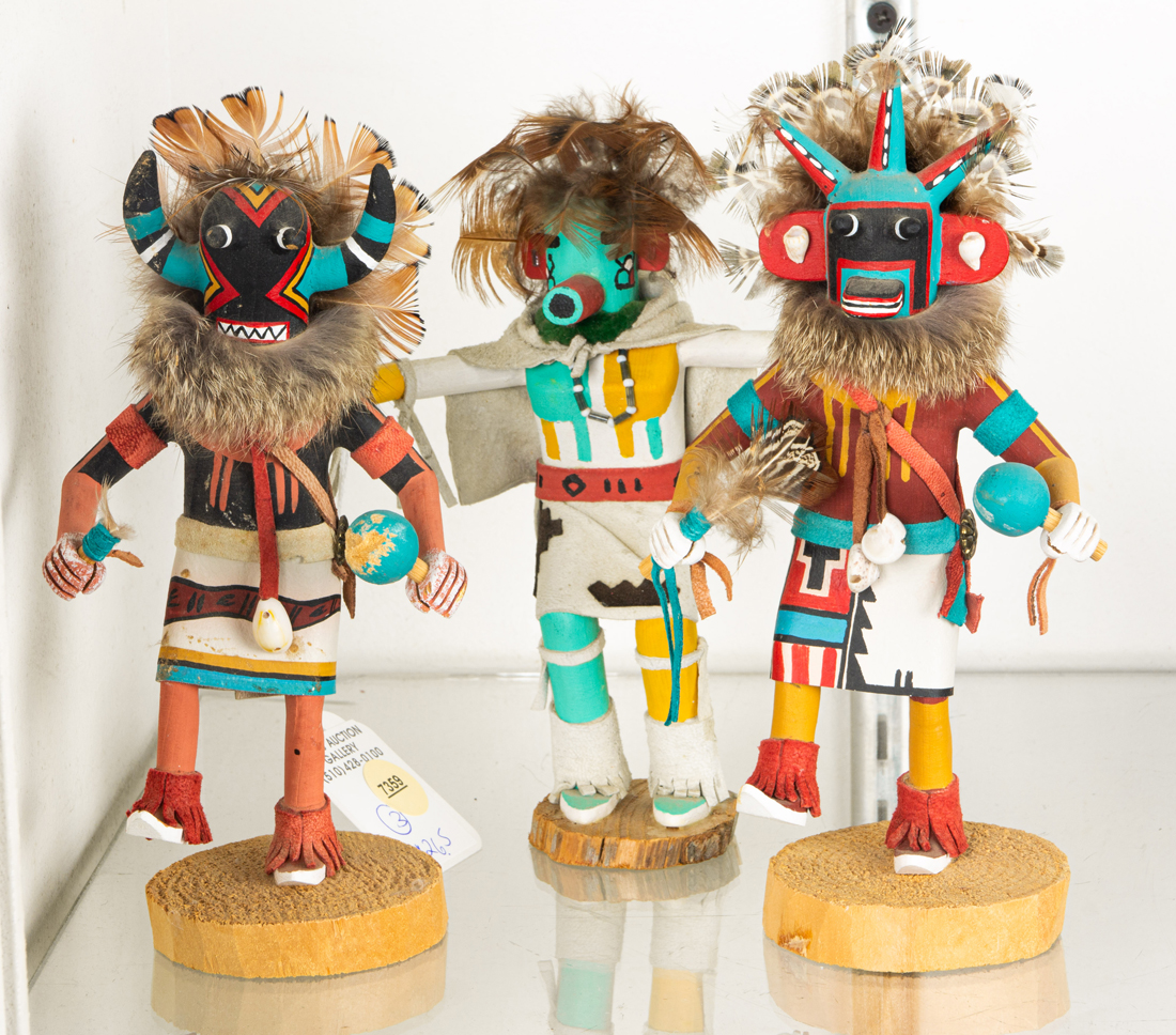 Appraisal: LOT OF KACHINA FIGURES lot of Kachina figures comprising Two