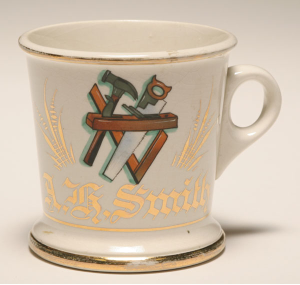 Appraisal: Occupational shaving mug Carpenter Potters Co-operative Co Good condition minor