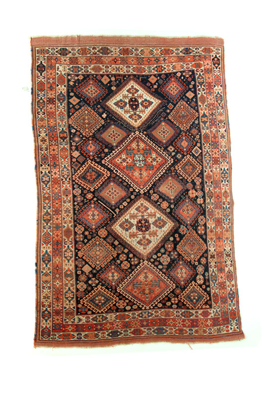 Appraisal: ORIENTAL RUG First half- th century Afshar Blue ground and