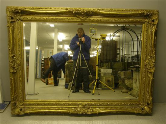 Appraisal: Pair of large gilt framed mirrors h w in