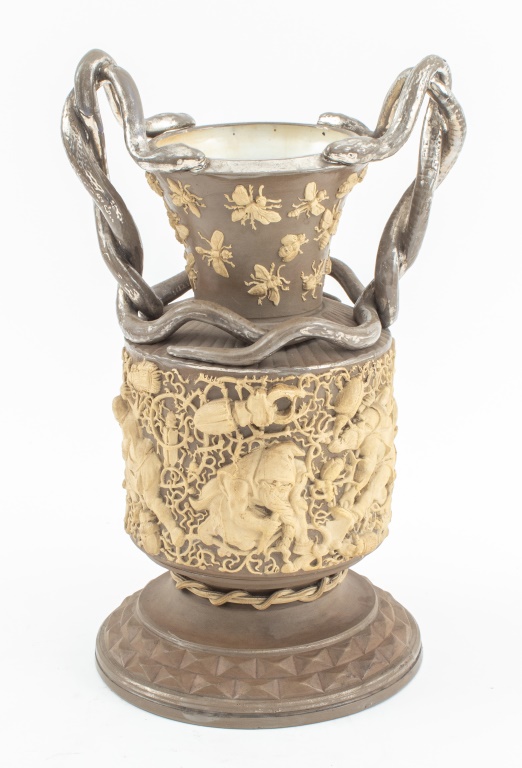 Appraisal: EUROPEAN AESTHETIC STYLE EXHIBITION VASE C German or English Aesthetic