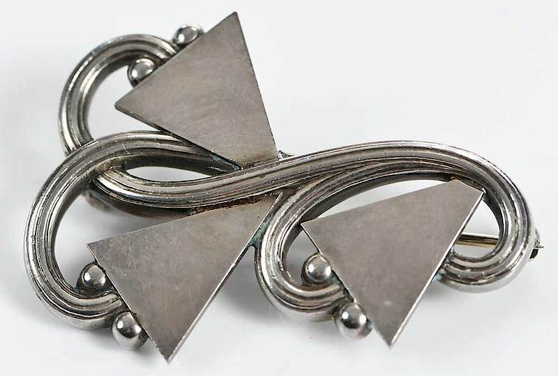 Appraisal: Georg Jensen Sterling Brooch design Jorgen Jensen - x -