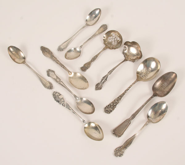 Appraisal: Eleven Victorian and Nouveau sterling silver spoons including International Wellesley