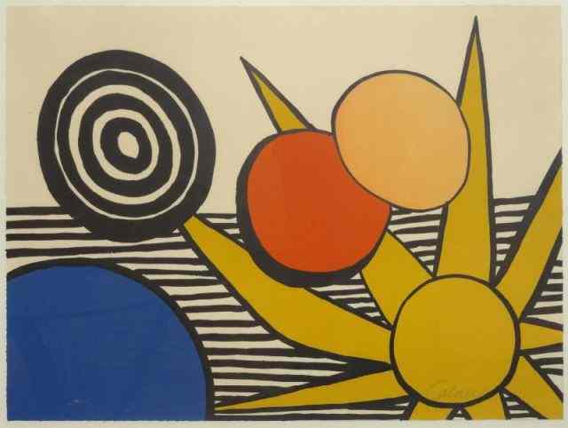 Appraisal: CALDER Alexander Signed Lithograph ''Starburst ''Pencil signed lower right in