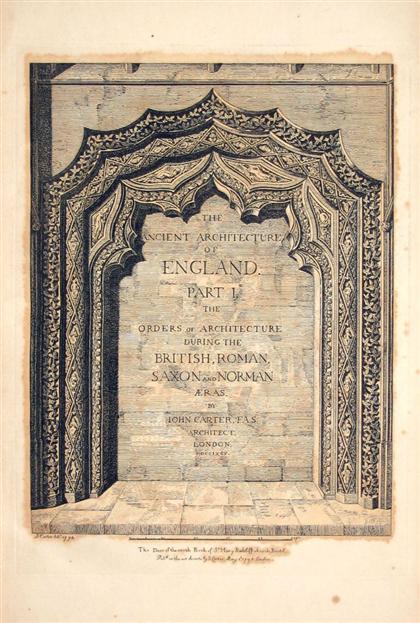 Appraisal: vol Carter John The Ancient Architecture of England British Roman