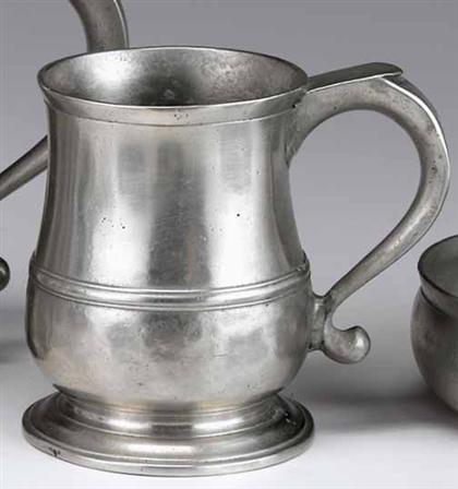 Appraisal: Pewter pint mug attributed to robert bonnynge also known as