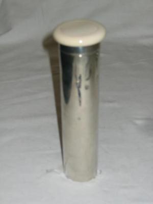 Appraisal: A BRUSH HOLDER of cylindrical form with detachable ivory disc