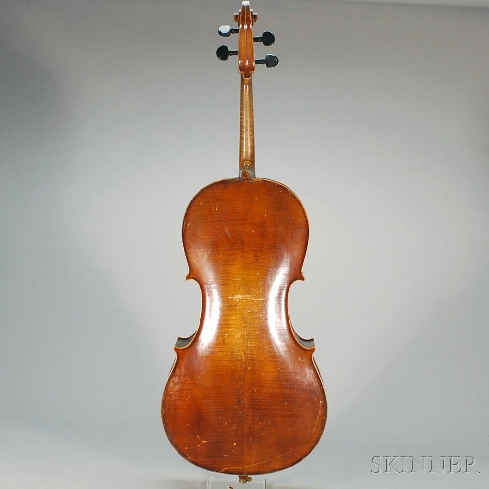 Appraisal: German Violoncello labeled COPY OF ANTONIUS STRADIVARIUS MADE IN GERMANY