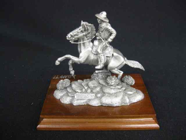 Appraisal: Chilmark Polland Pewter Figurine ''Texas Sage''cowboy on horseback '' tall