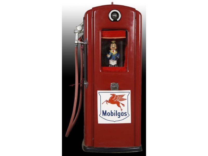 Appraisal: Red Mobilgas Gas Pump Coin-Operated Machine With P Description ''