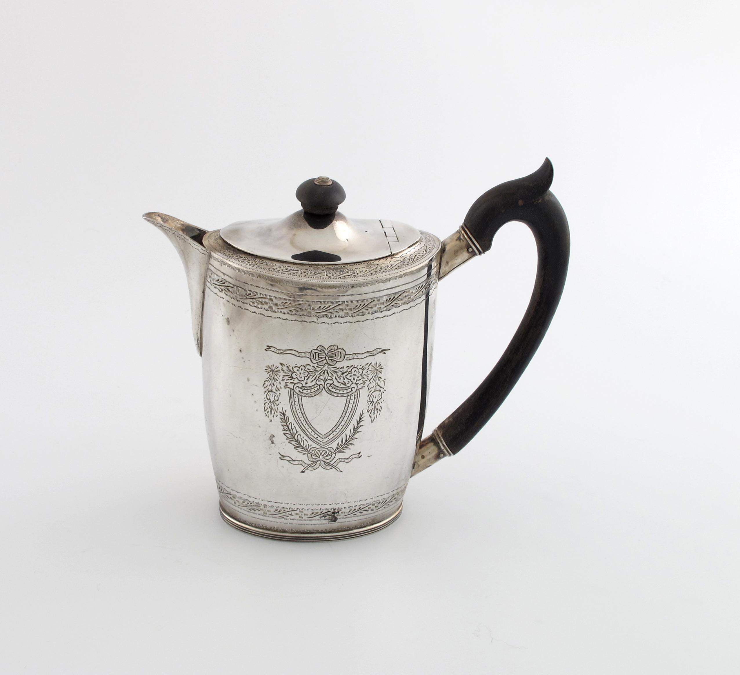 Appraisal: A silver hot water jug