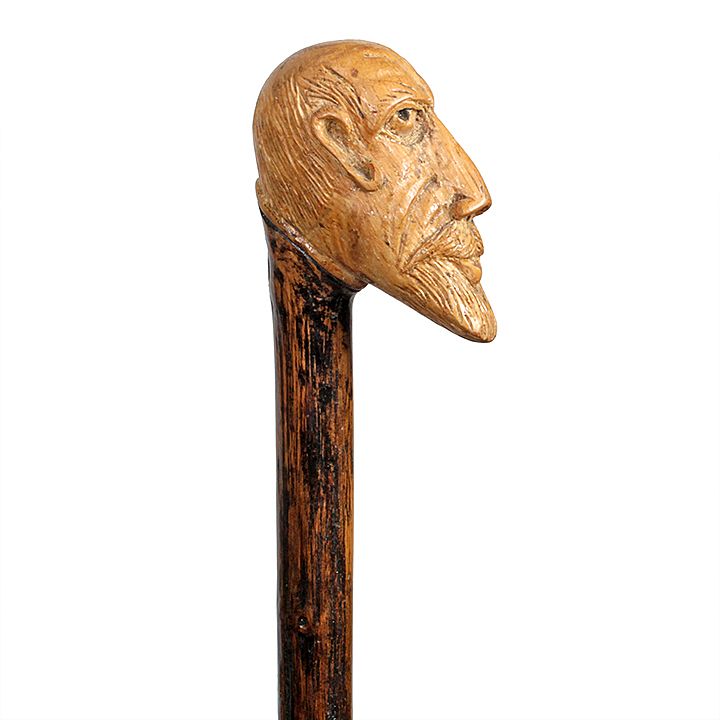 Appraisal: Carved Gentlemen's Cane Ca - A carved one-piece cane with