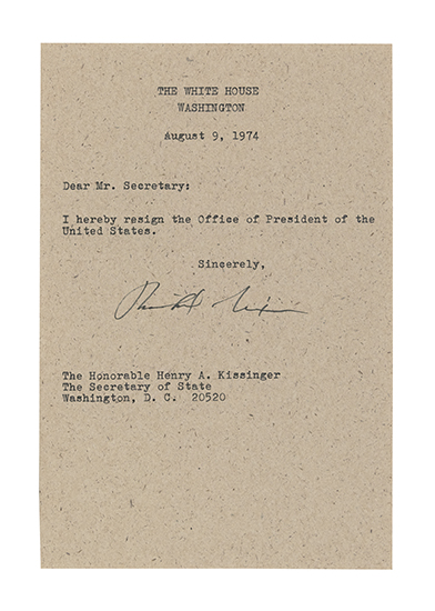 Appraisal: NIXON RICHARD Typed Letter Signed a souvenir transcript of his