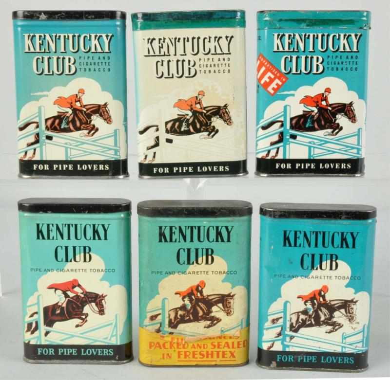 Appraisal: Lot of Kentucky Club Pocket Tobacco Tins Condition Excellent Size