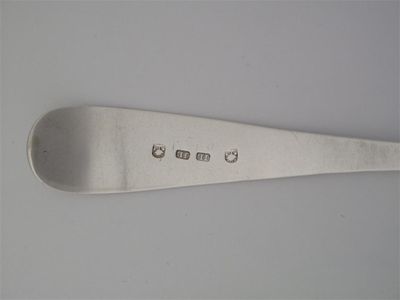 Appraisal: JOHN LESLIE An rare Old English tablespoon c oz Erasure