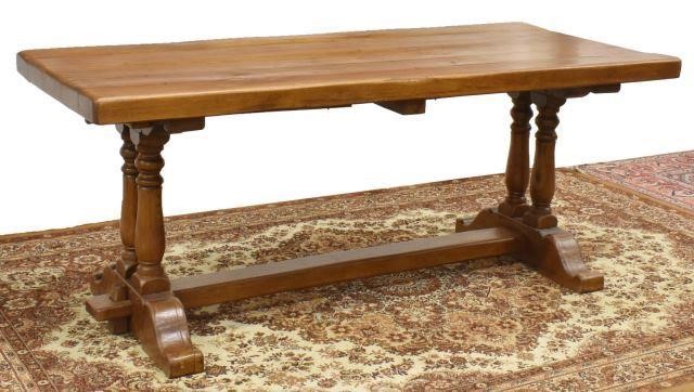 Appraisal: French oak refectory table th c having a rectangular top