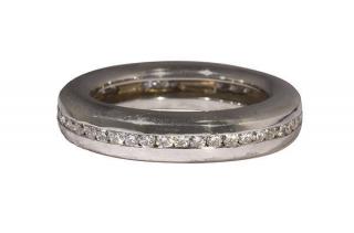 Appraisal: Diamond and k white gold eternity band Diamond and k