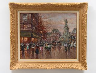 Appraisal: JEAN PAUL BOYER French Born Place de la Republique Signed