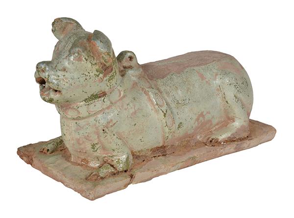 Appraisal: A CHINESE FIGURE OF A GUARDIAN DOG HAN DYNASTY BC-