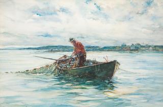 Appraisal: Jack Lorimer Gray - Tending the Nets signed and dated