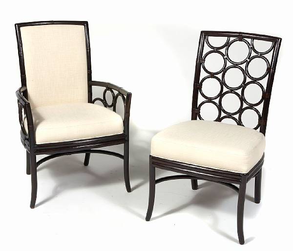 Appraisal: A set of four Laura Kirar dining side chairs in