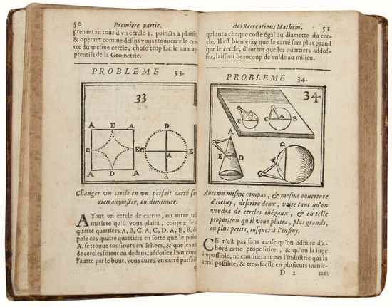 Appraisal: Leurechon Jean Recreations Mathematiques title with woodcut device woodcut illustrations