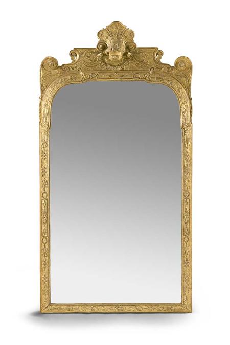 Appraisal: A George I carved giltwood wall mirror circa the later