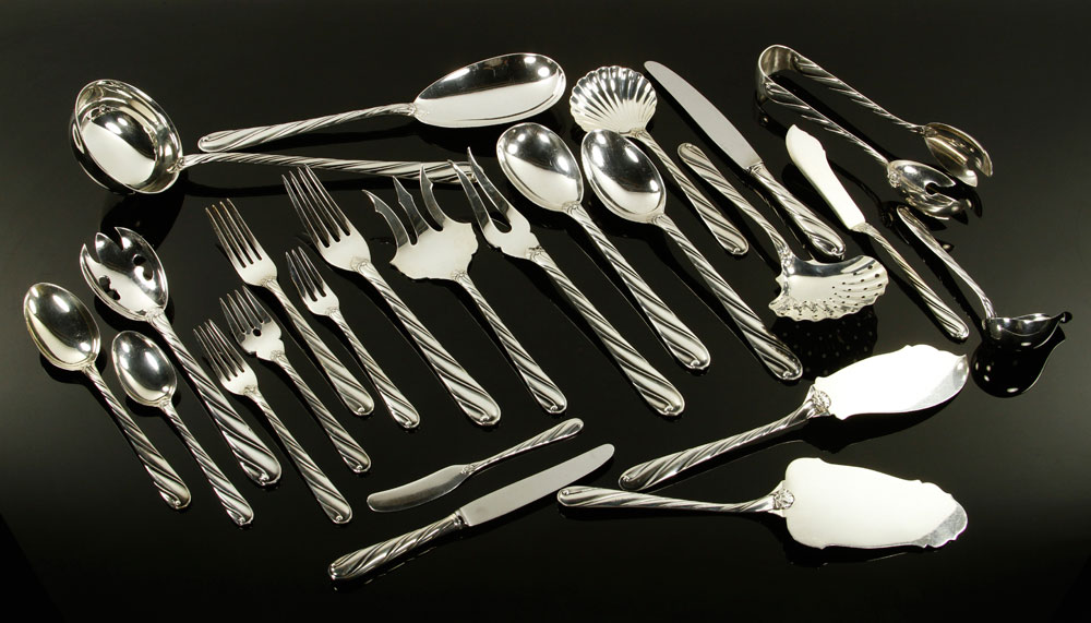 Appraisal: A - Buccellati Sterling Flatware Service Buccellati sterling flatware service