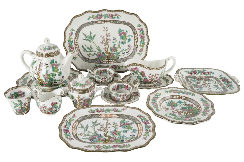 Appraisal: ASSEMBLED COALPOART INDIAN TREE PORCELAIN SERVICEan assembled set of various