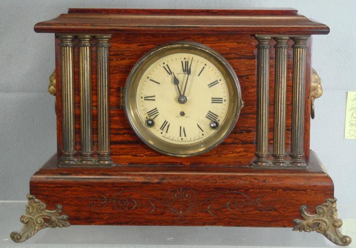 Appraisal: Seth Thomas Adamantine column mantle clock paper dial runs strikes