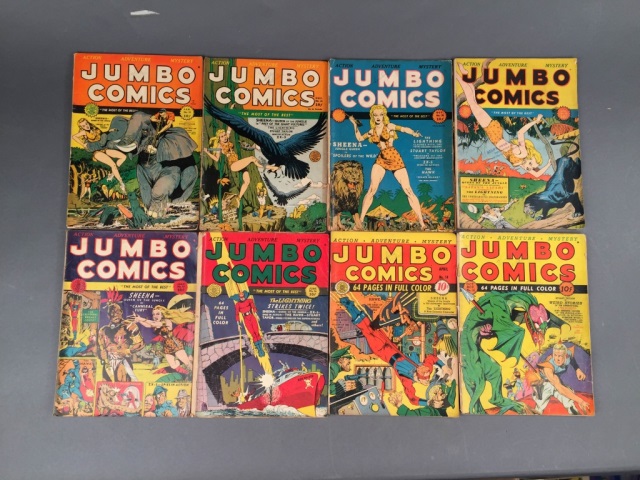 Appraisal: Jumbo Comics Nos - Ungraded unrestored Most of these comics