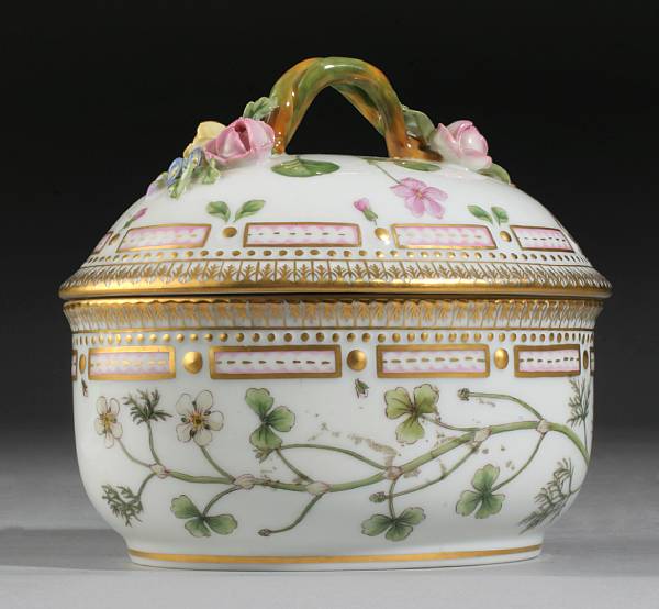 Appraisal: A Royal Copenhagen Flora Danica porcelain sauce tureen and cover