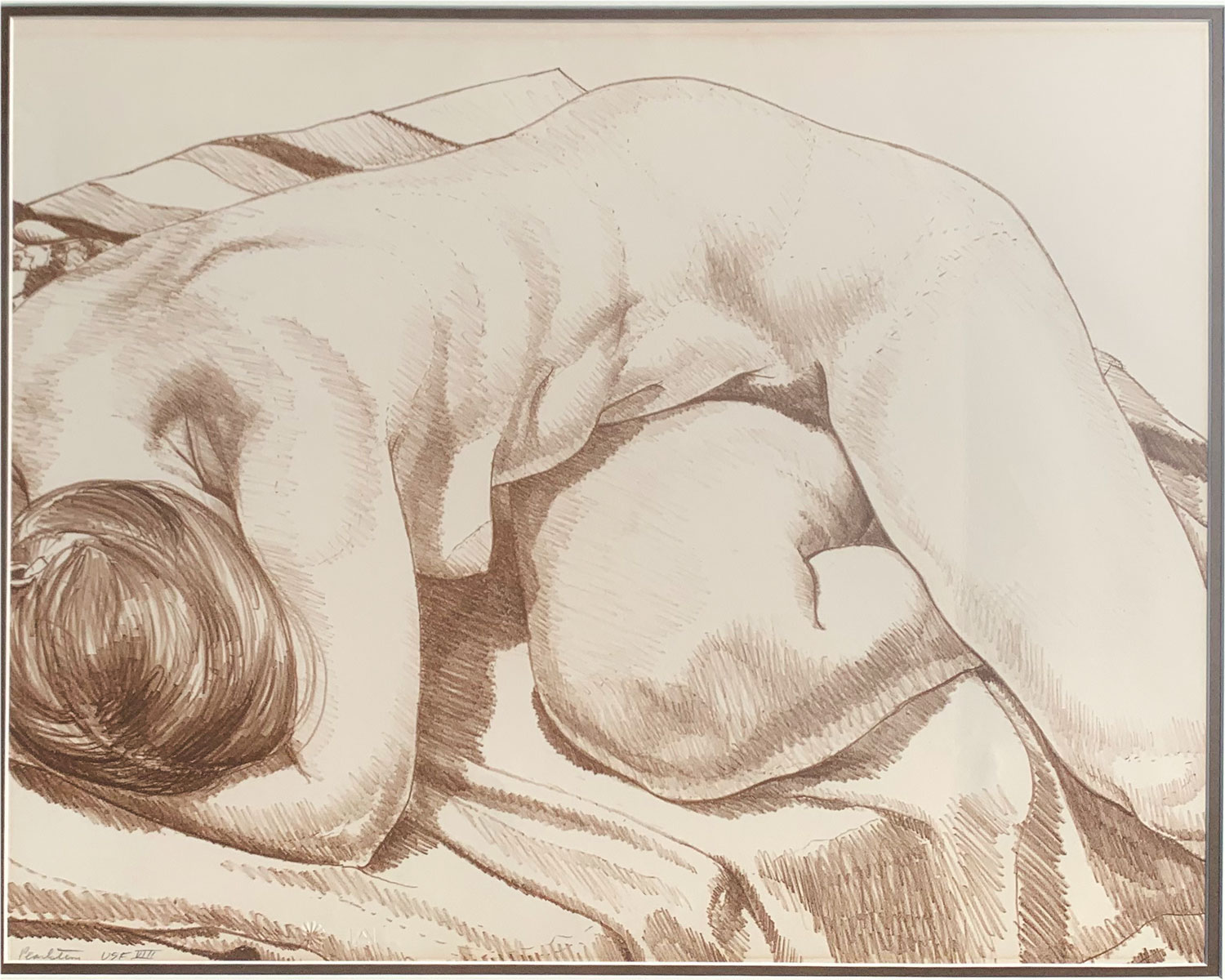 Appraisal: PEARLSTEIN Philip American b Napping Nude Female Lithograph '' x