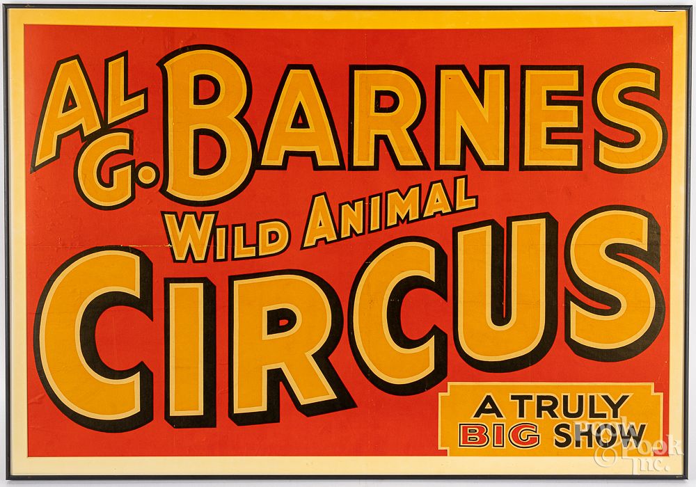 Appraisal: Three Al G Barnes circus posters Three Al G Barnes