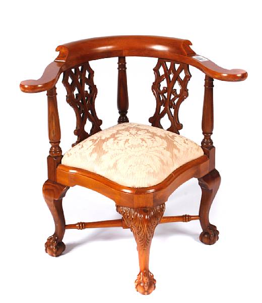 Appraisal: A Georgian style child's corner chair height in width in