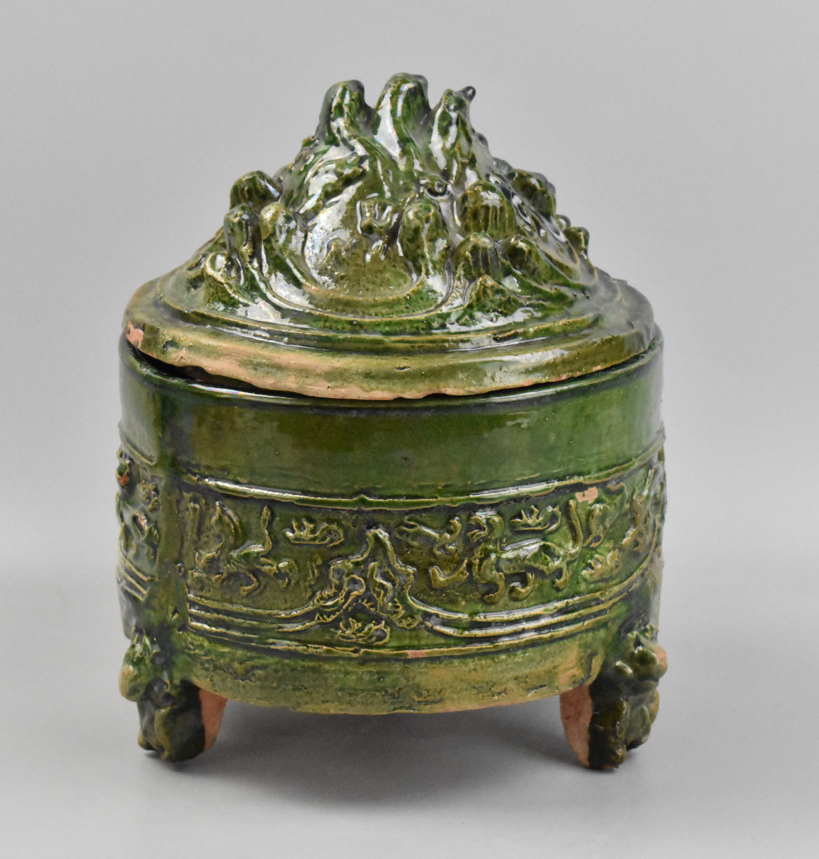 Appraisal: A Chinese green glazed censer dating from the Han dynasty