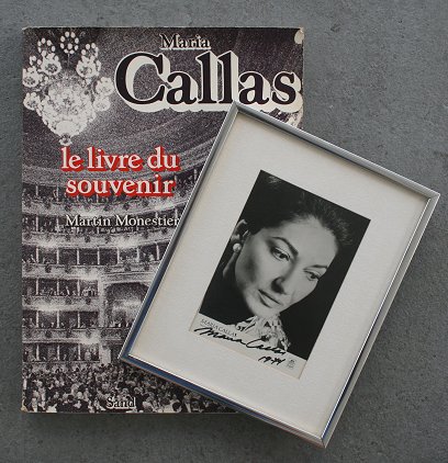 Appraisal: MARIA CALLAS AUTOGRAPHED PHOTOGRAPH BY CHRISTIAN STEINER Dated '' x