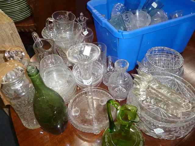 Appraisal: A QUANTITY OF GLASSWARE to include wine glasses cut glass