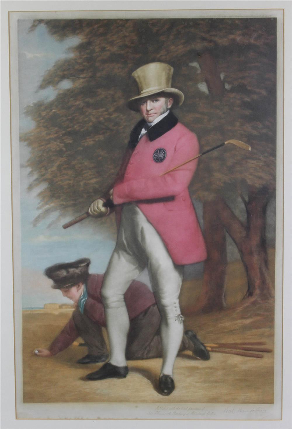 Appraisal: WILLIAM WARD ENGLISH HENRY CALLENDER ESQ with A GOLFER AND