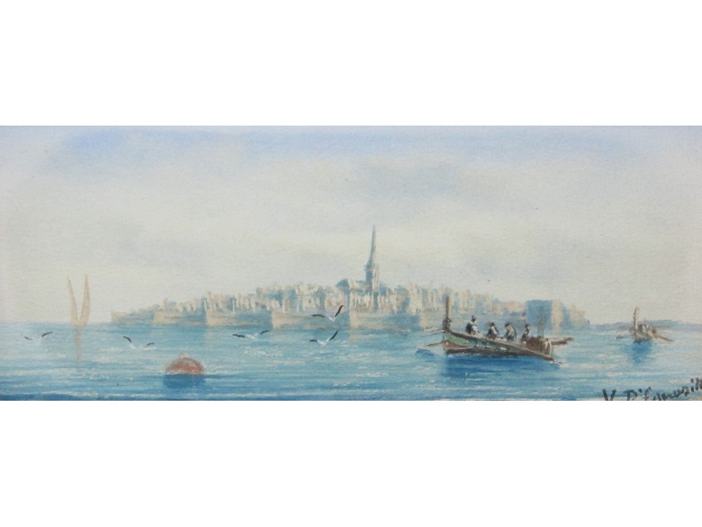 Appraisal: Two watercolour maritime scenes one indistinctly signed lower right