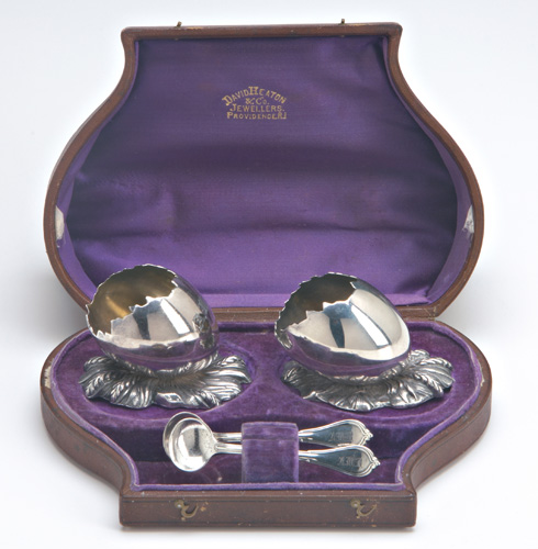 Appraisal: Pair of Gorham sterling master salts with spoons for David