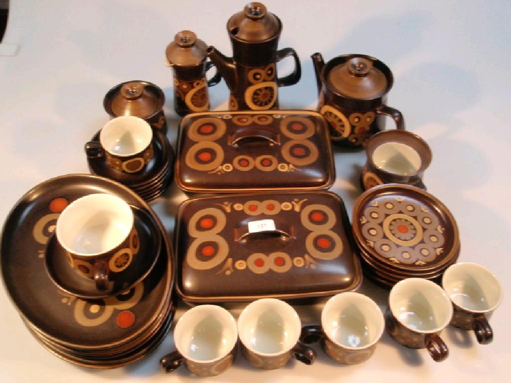 Appraisal: Denby Arabesque pottery dinner tea and coffee ware comprising six