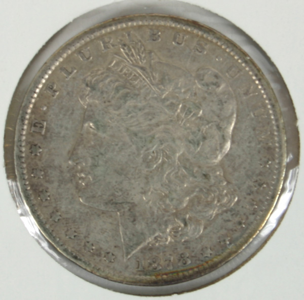 Appraisal: CC Carson City Morgan Silver Dollar XF Rim Bump