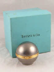 Appraisal: Tiffany Co A ceramic box with gilt mounts marked Made