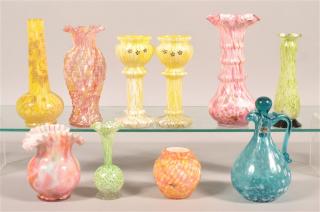 Appraisal: Various Pieces End of Day Glass Tallest measures - h