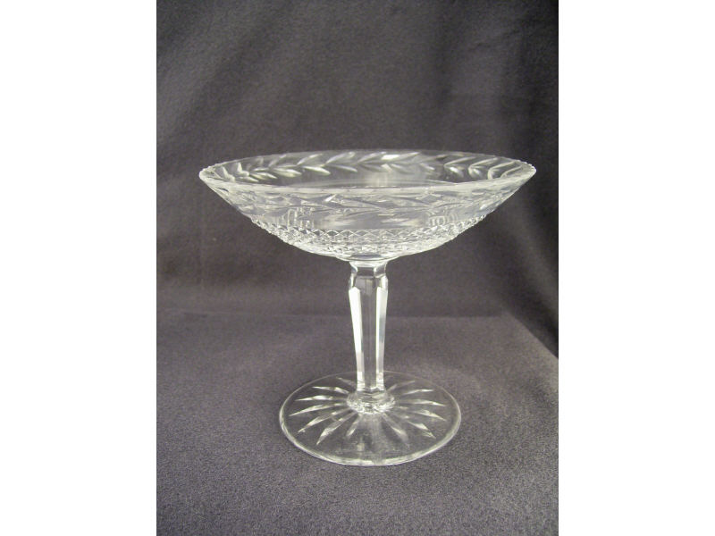 Appraisal: Hawkes Crystal Compote Crystal compote with Greek key design and